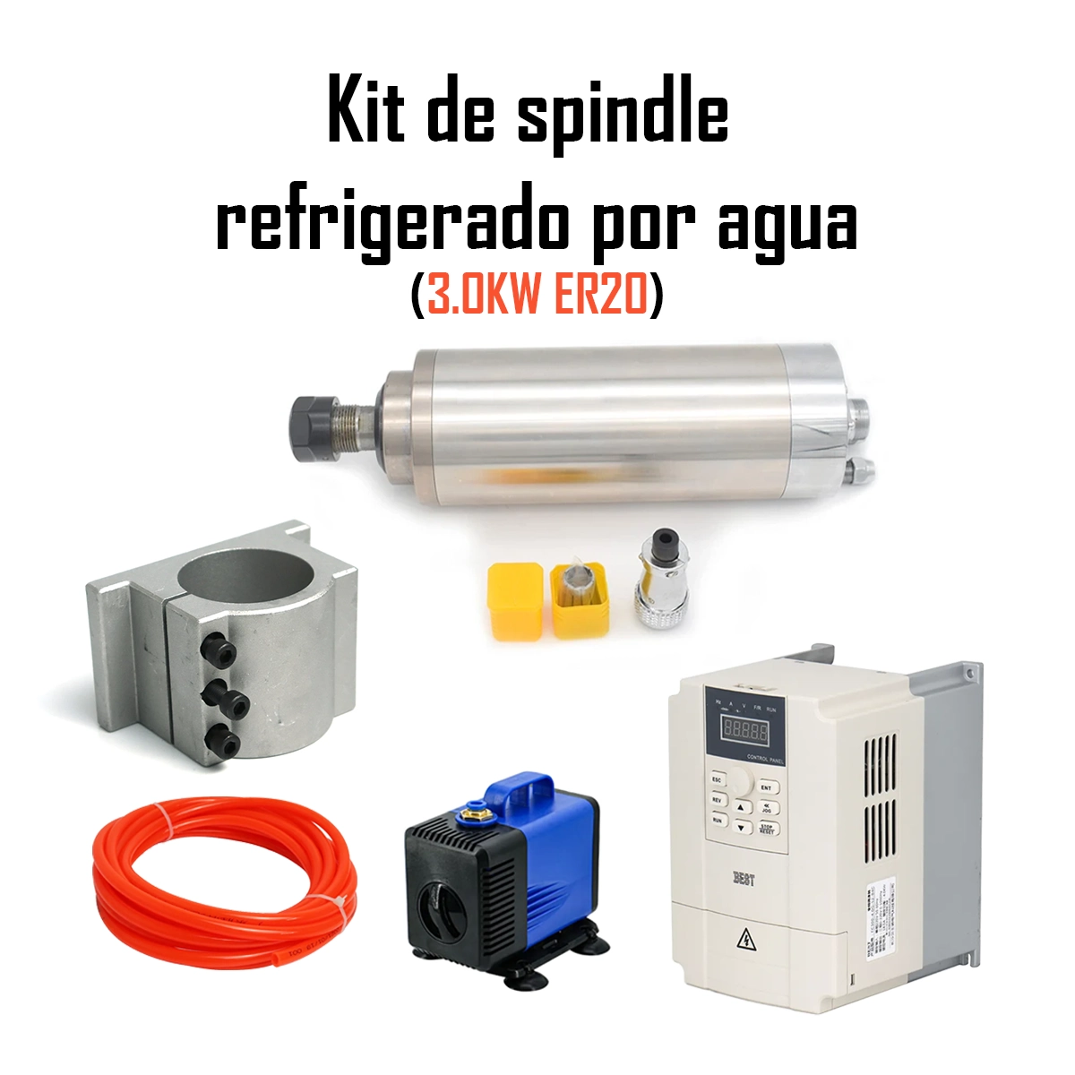 Kit de Spindle Refrigerado por Agua (3.0KW ER20)