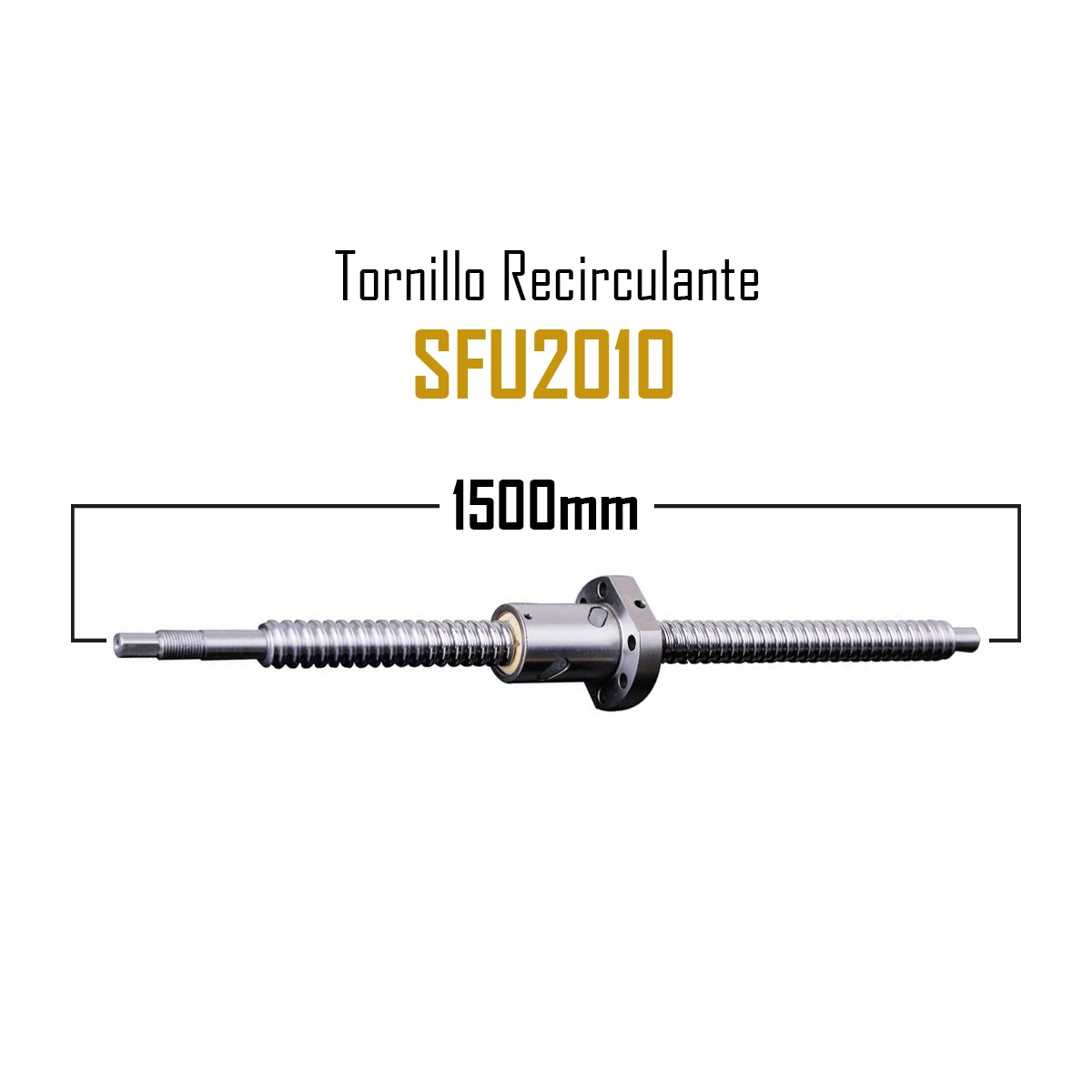 Tornillo de Bola Recirculante SFU2010 (1500mm) - Imagen 2