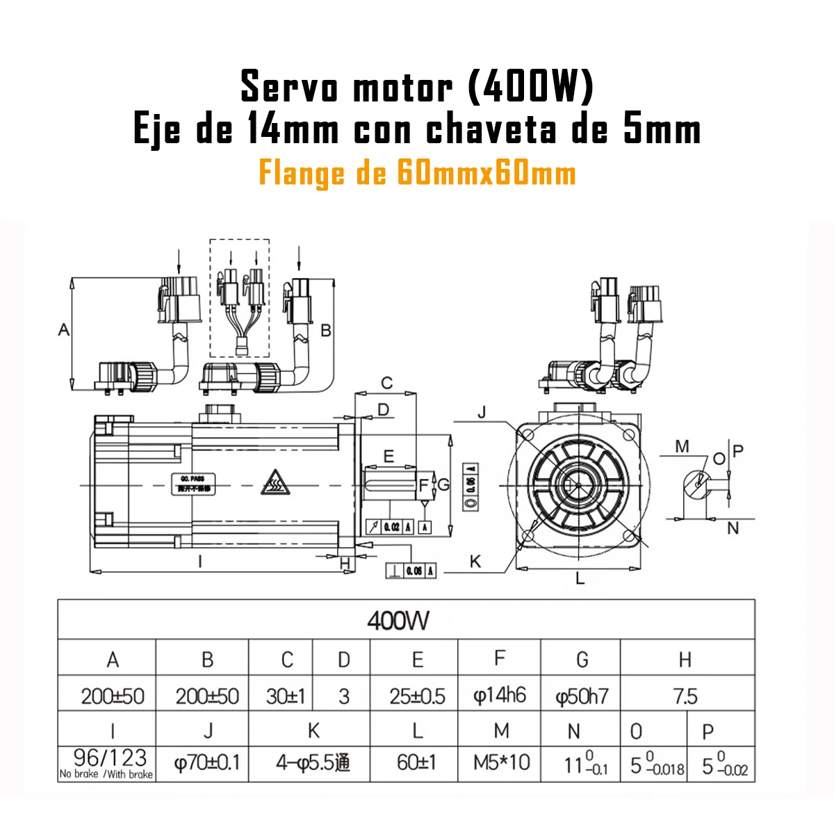 Kit servomotor de 400W 220V - Imagen 6