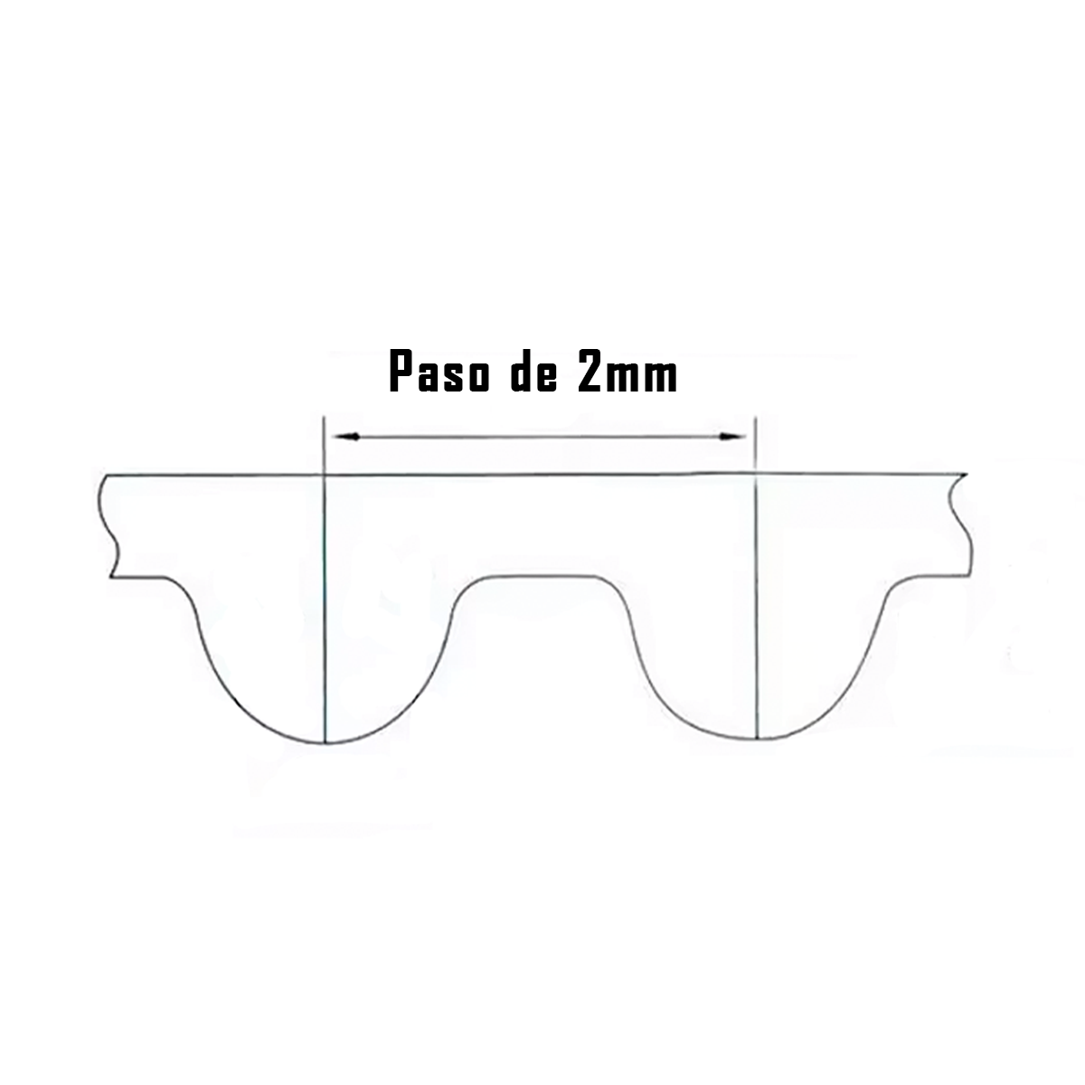 Correa dentada GT2 6mm refuerzo de acero PU - Imagen 3