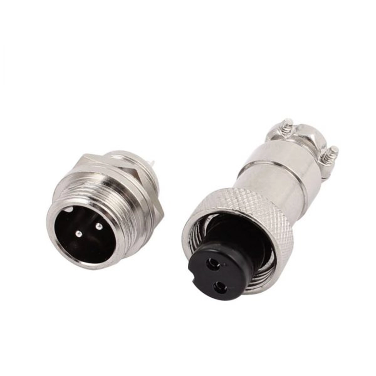 Conector aviador GX12 de 2 pines (4 UND) - Imagen 2