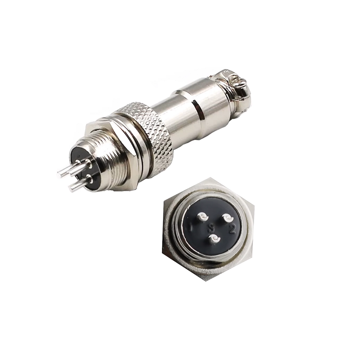 Conector aviador GX16 de 3 pines (4 UND)