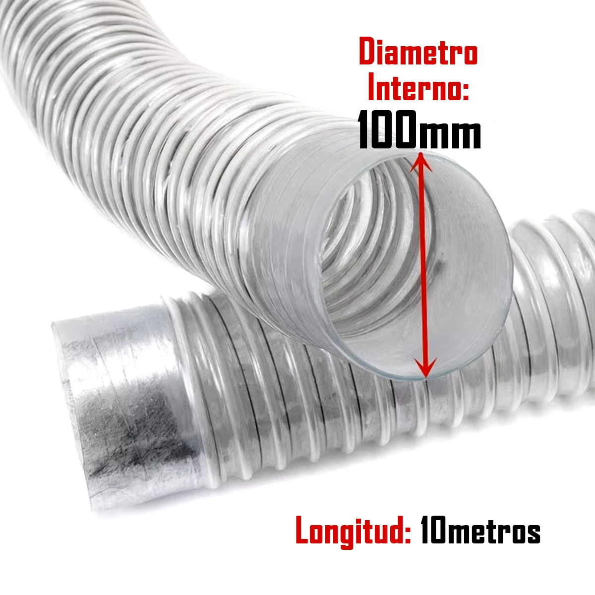 Manguera Flexible para Extractor de Polvo Industrial 100mm - Imagen 2